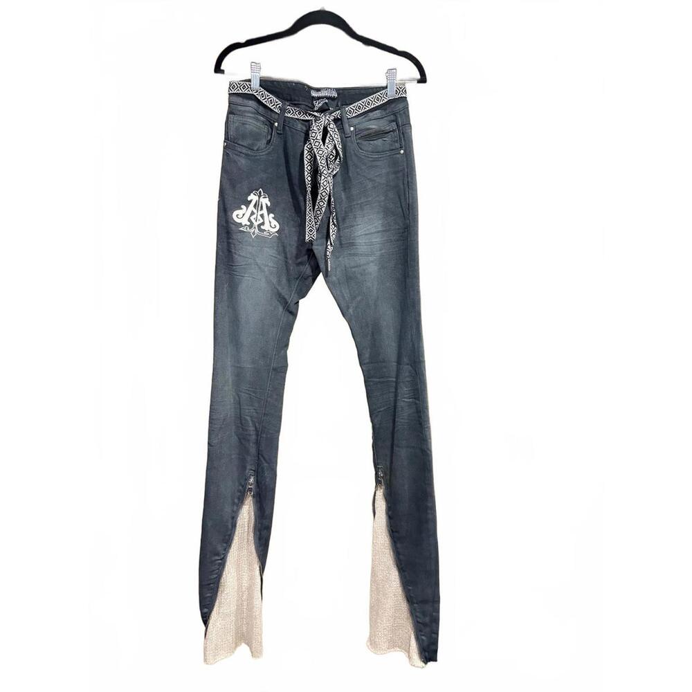 NEW Lifted Anchors Men's Skinny Jeans with Embroidery